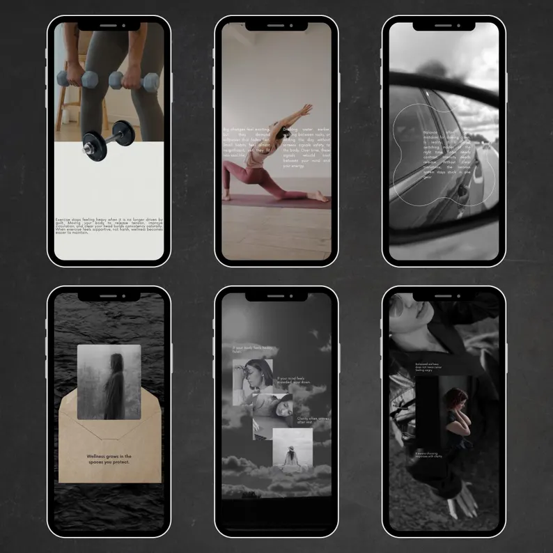 Ultimate PLR Wellness & Stress Management Reels, Editable Canva Template, Commercial Use Mental Health Instagram Reels TikTok Shorts, Self-Care Video Library DIY - Image 4