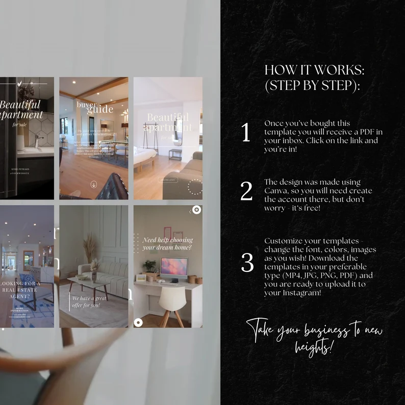 Ultimate PLR 100 Real Estate Video Reels, Editable Canva Template, Commercial Use Instagram Reels TikTok Shorts, Luxury Property Marketing DIY - Image 7