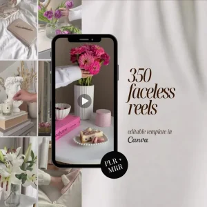 Ultimate PLR 350 Faceless Reels, Editable Canva Template, Commercial Use Instagram Reels TikTok Shorts, Aesthetic Master Resell Rights Video Library DIY